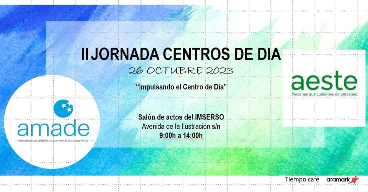 Cartel de la II Jornada Centros de Día del próximo 26 de octubre