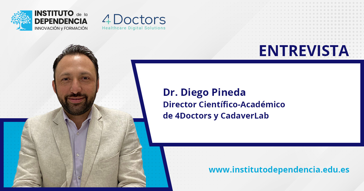 Portada de la entrevista al Dr. Diego Pineda sobre la iniciativa CadaverLab de 4Doctors